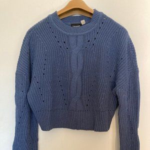 Frank & Oak Cropped Cable-knit Sweater